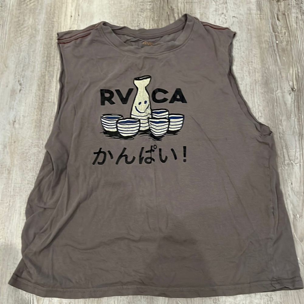 RVCA muscle tank gray sake